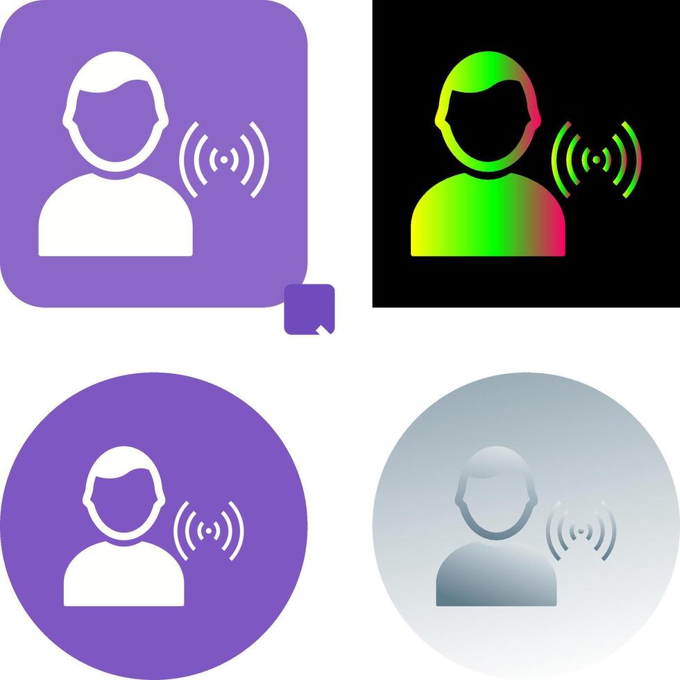 Unique Signal on User Icon Design vector
