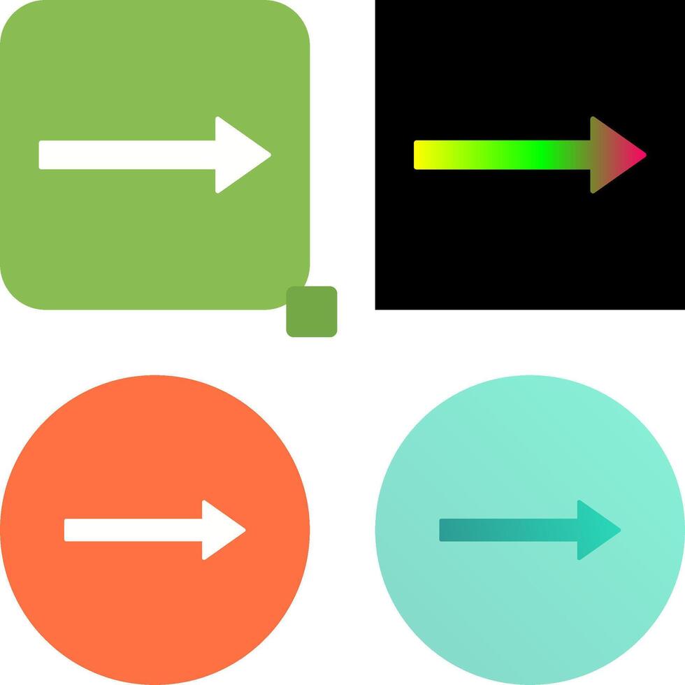 Unique Right Arrow Icon Design vector