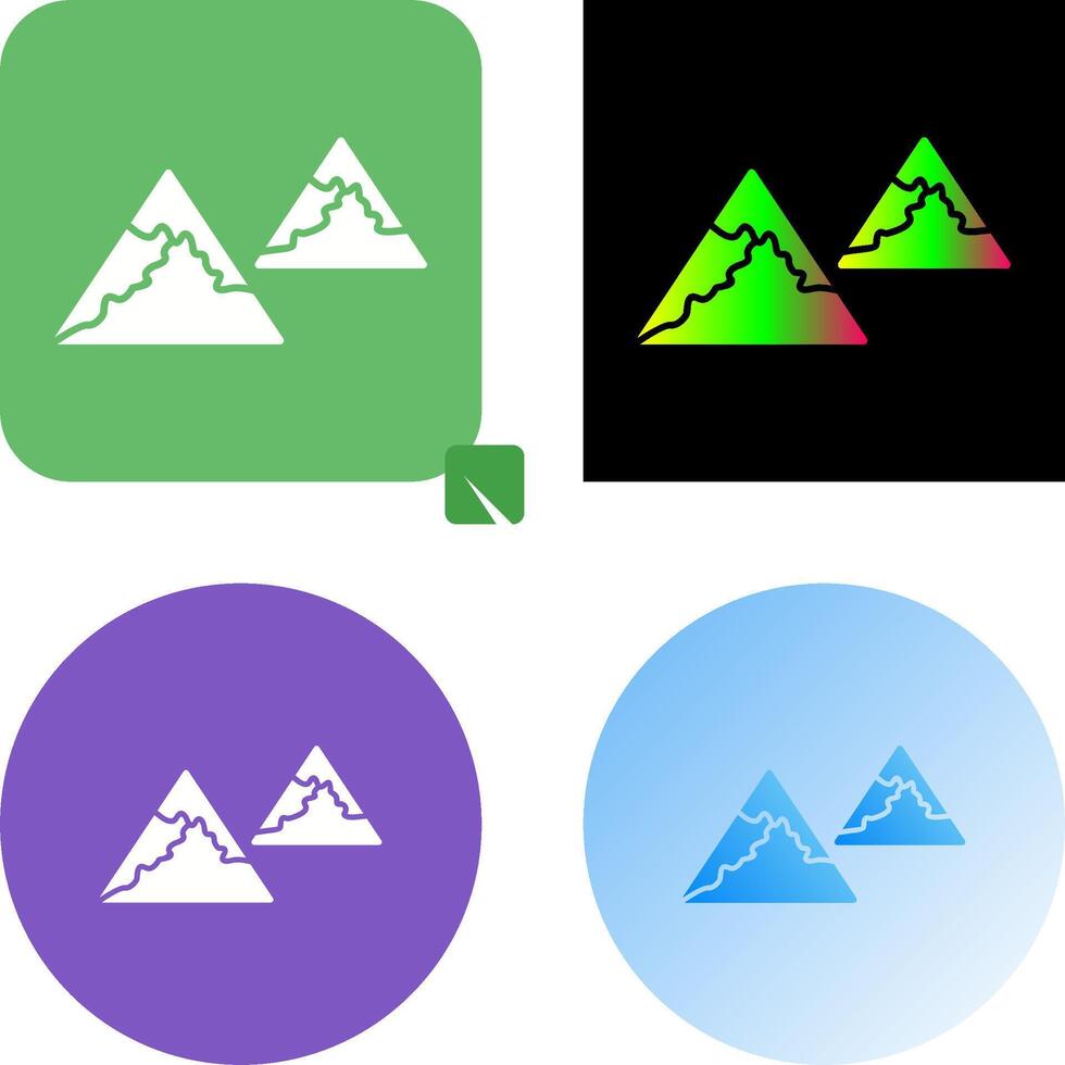 Unique Mountains Icon Design vector