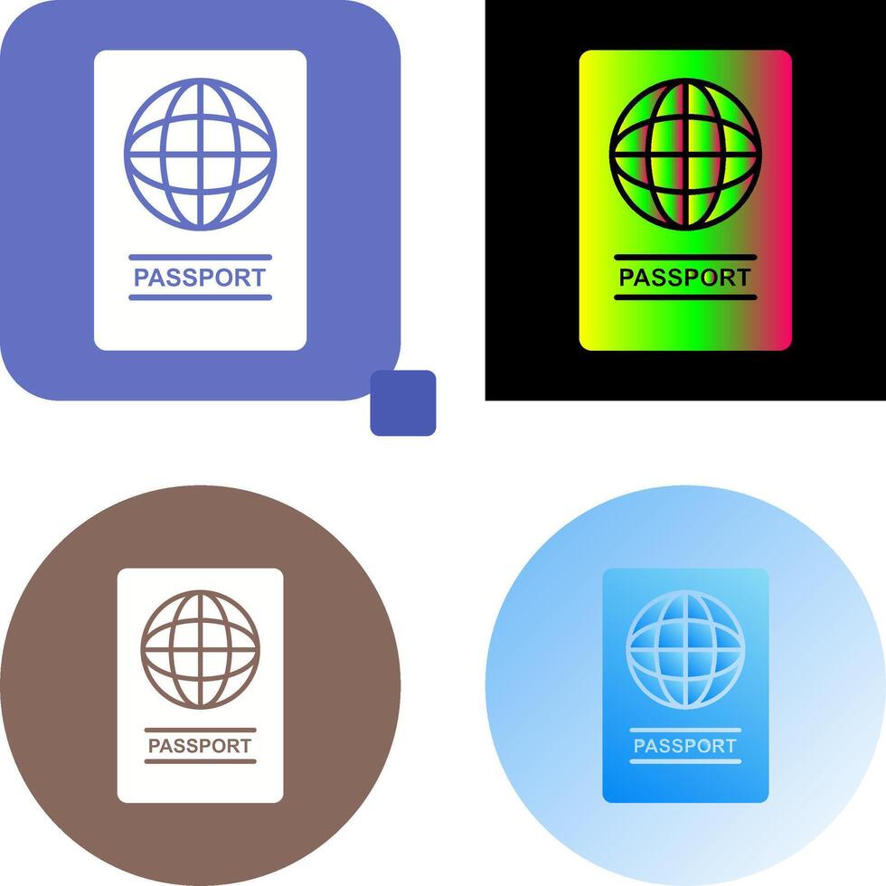 Passport Icon Design vector