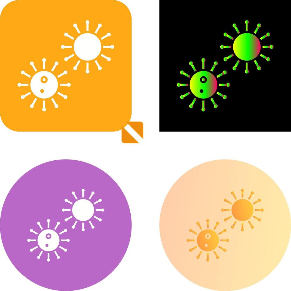 Unique Virus Icon Design vector