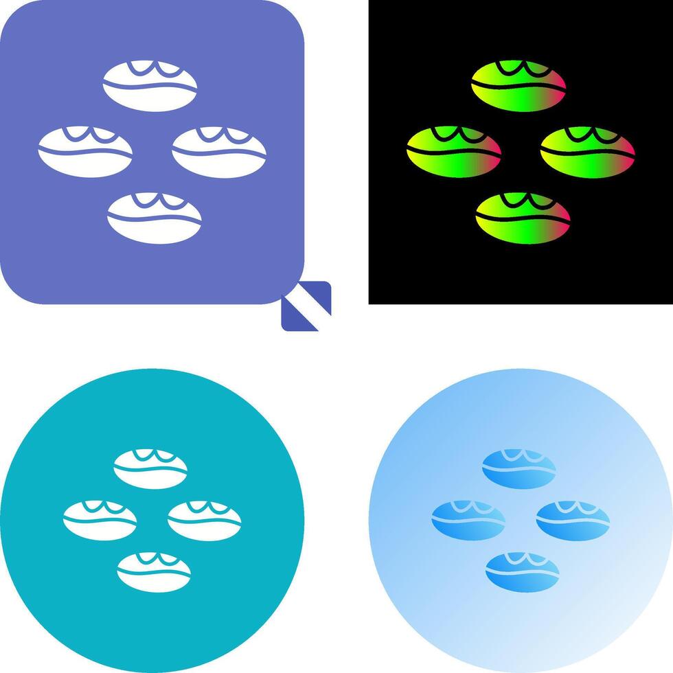 Coffee Beans Icon Design vector
