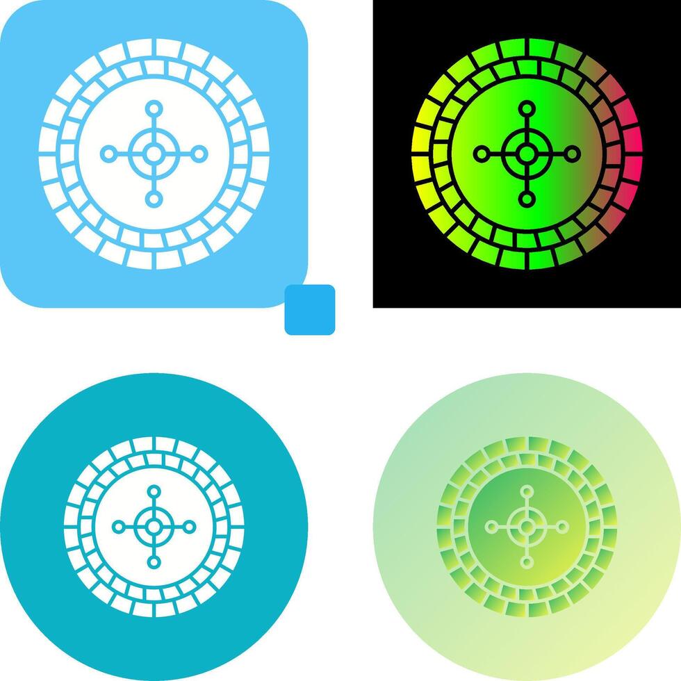 Roulette Icon Design vector