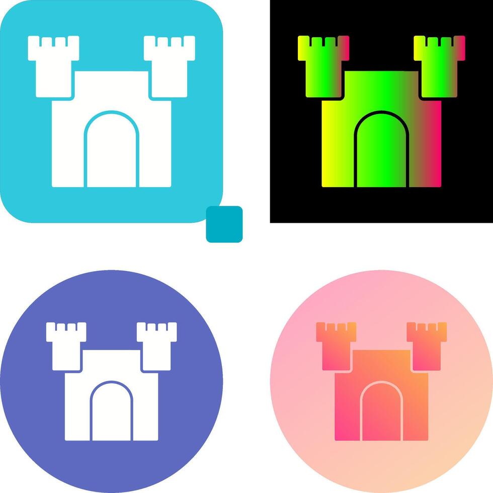 Unique Castle Icon Design vector