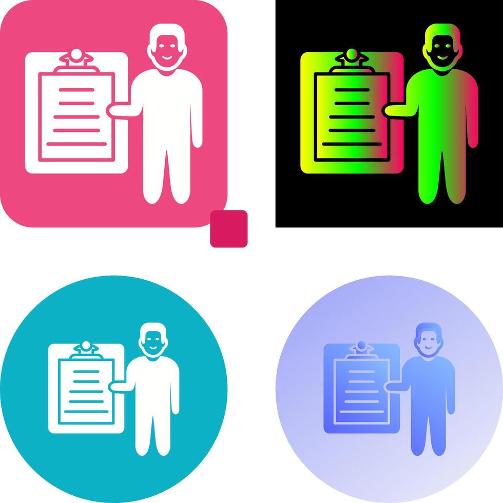 Unique Male Presenter Icon Design vector