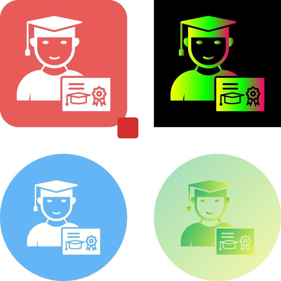Unique Receiving Degree Icon Design vector