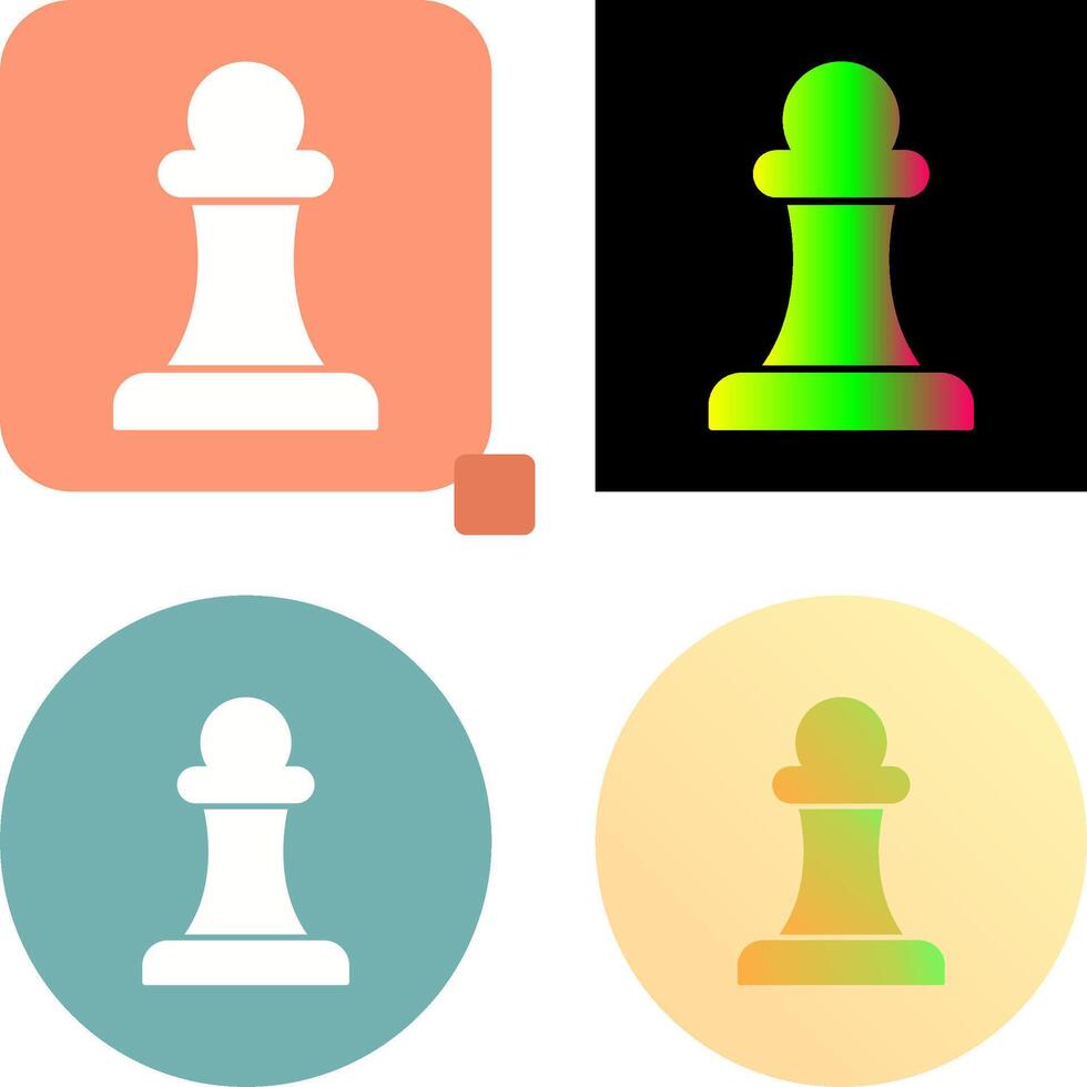 Unique Pawn Icon Design vector