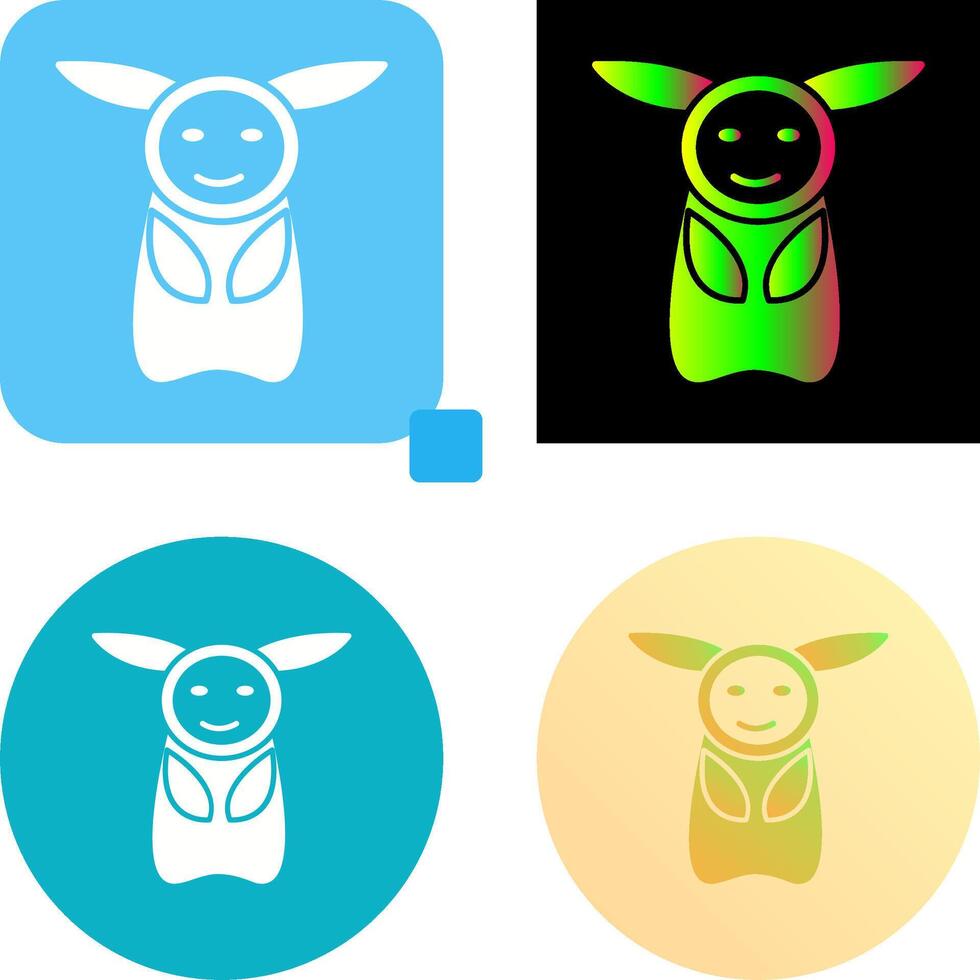 Unique Game Character Icon Design vector
