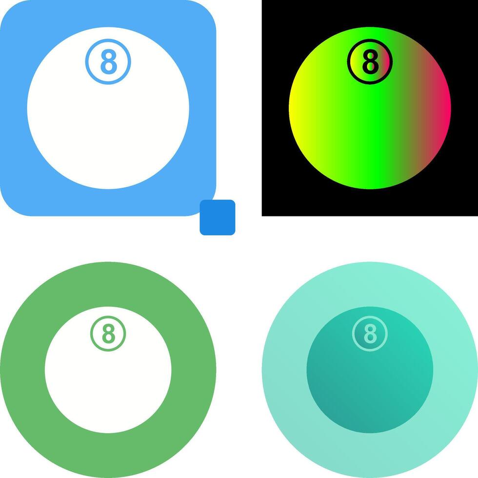 Unique Eight Ball Icon Design vector