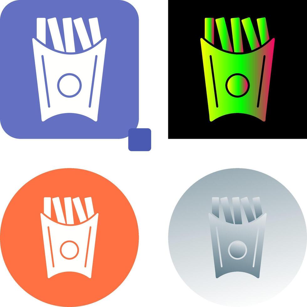 Unique French Fries Icon Design vector