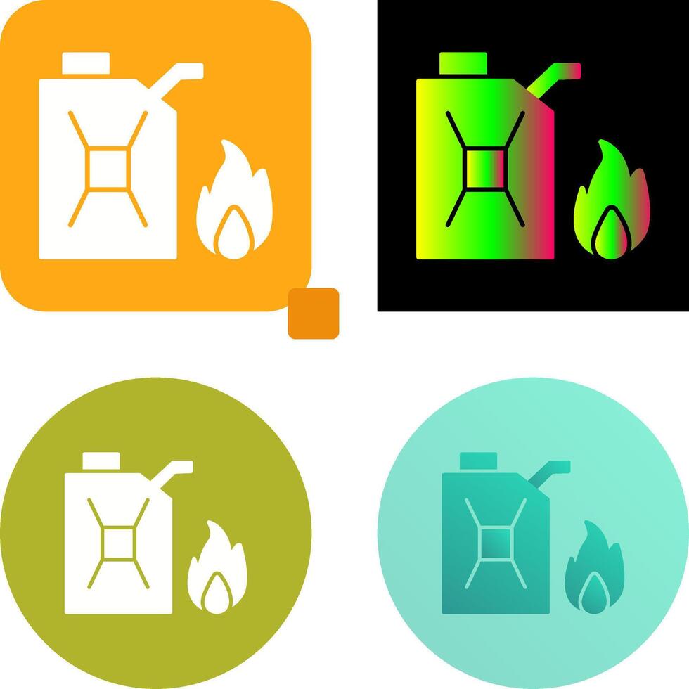 Unique Fuel to Fire Icon Design vector