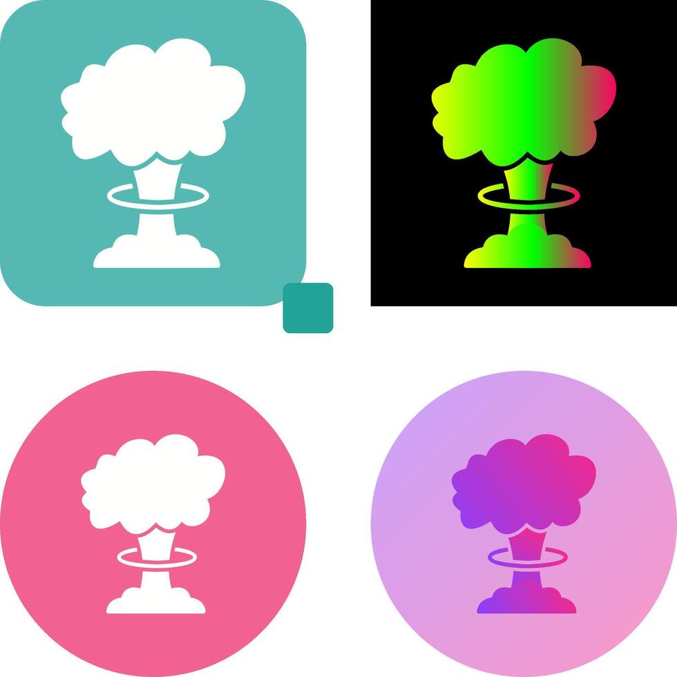 Unique Bomb Blast Icon Design vector