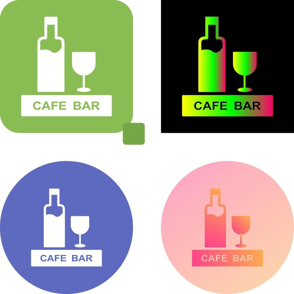 Unique Drinks Cafe Icon Design vector