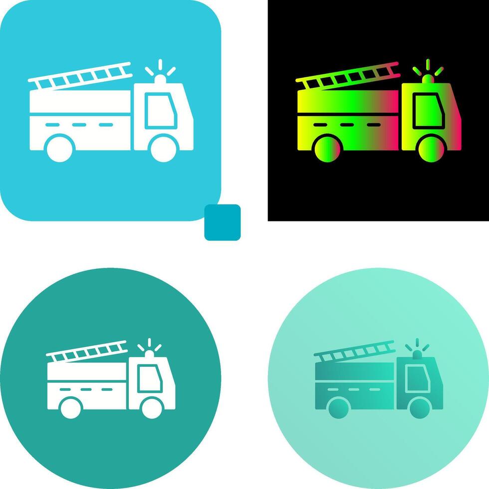 Unique Fire Truck Icon Design vector