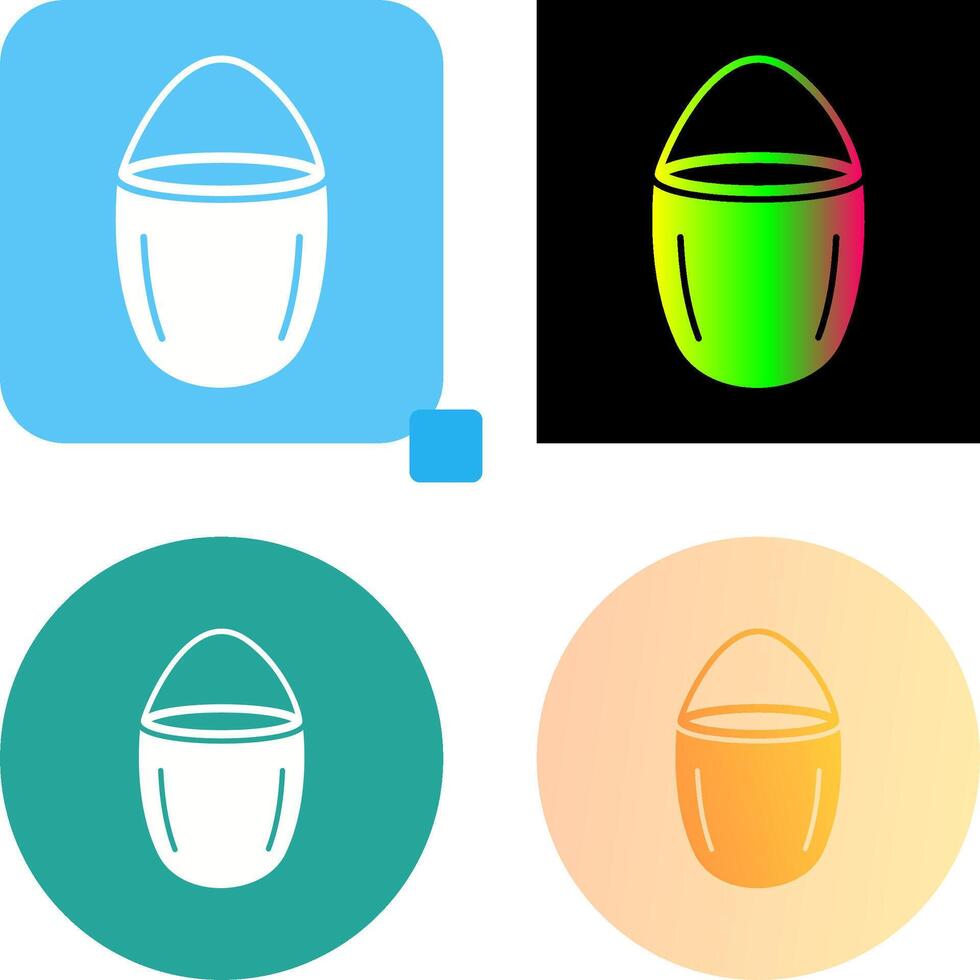Unique Water Bucket Icon Design vector