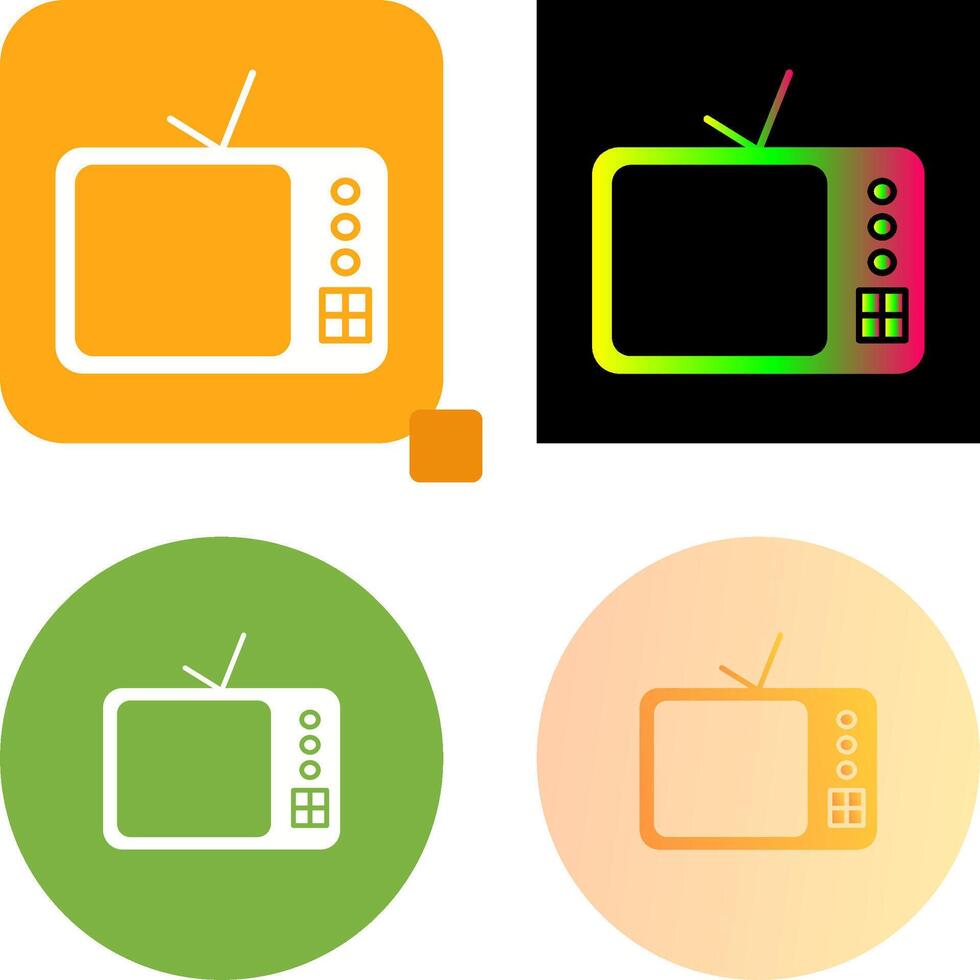 TV Set Icon Design vector