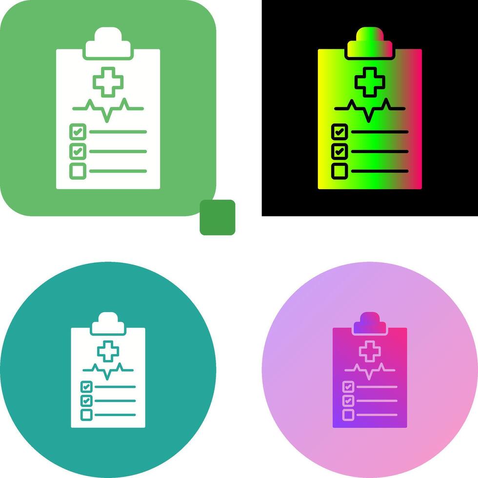 Medical History Icon Design vector