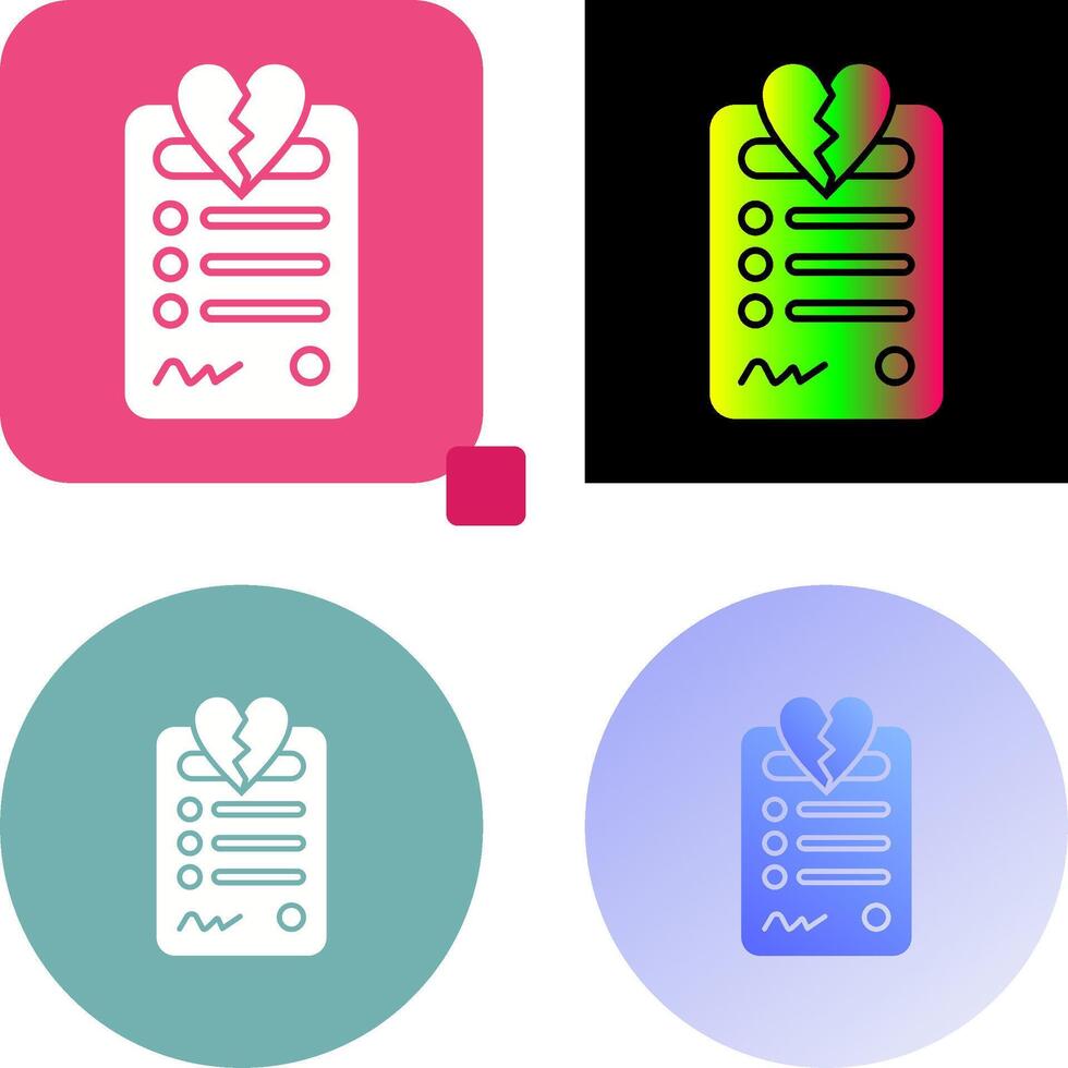 Divorce Icon Design vector