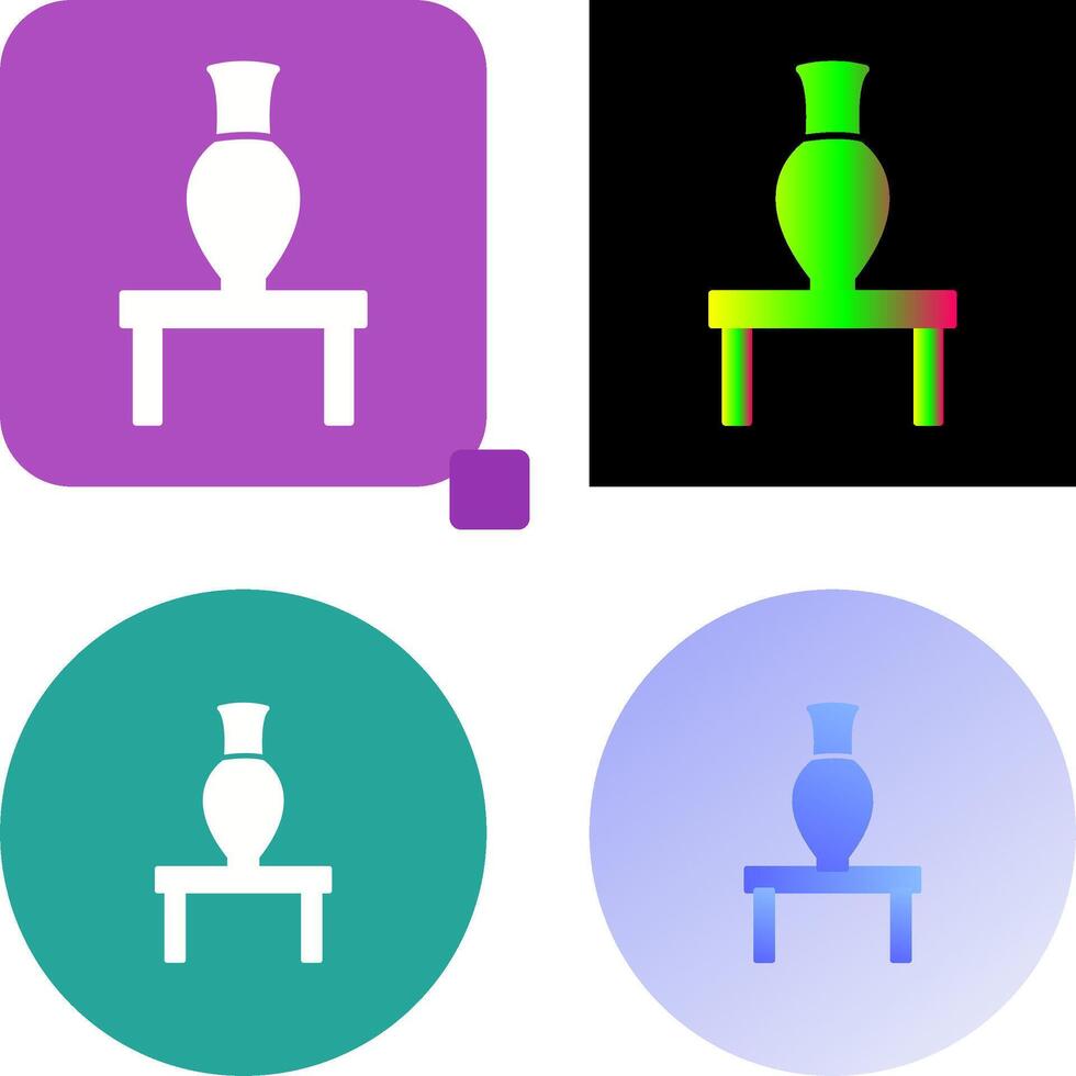 Vase Exhibit Icon Design vector