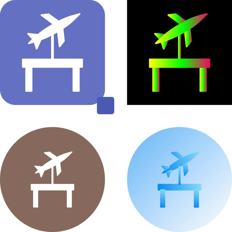 Jet Exhibit Icon Design vector