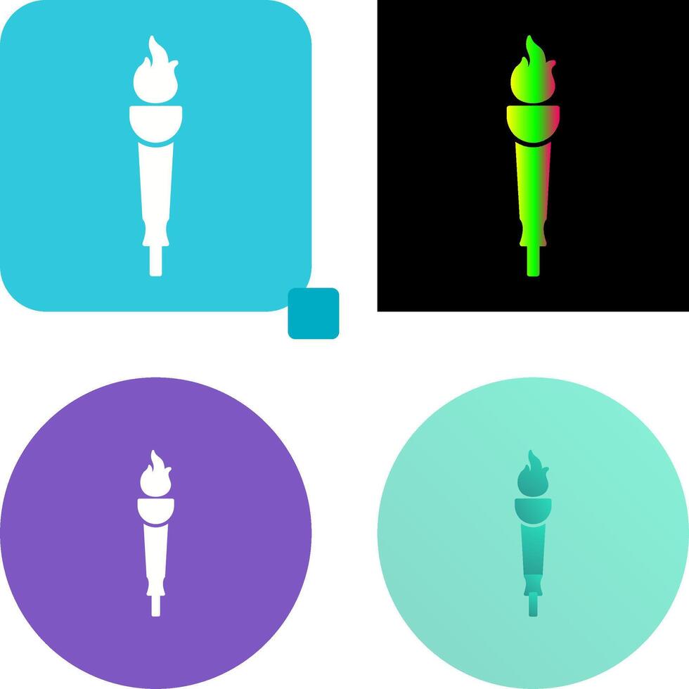 Museum Torch Icon Design vector