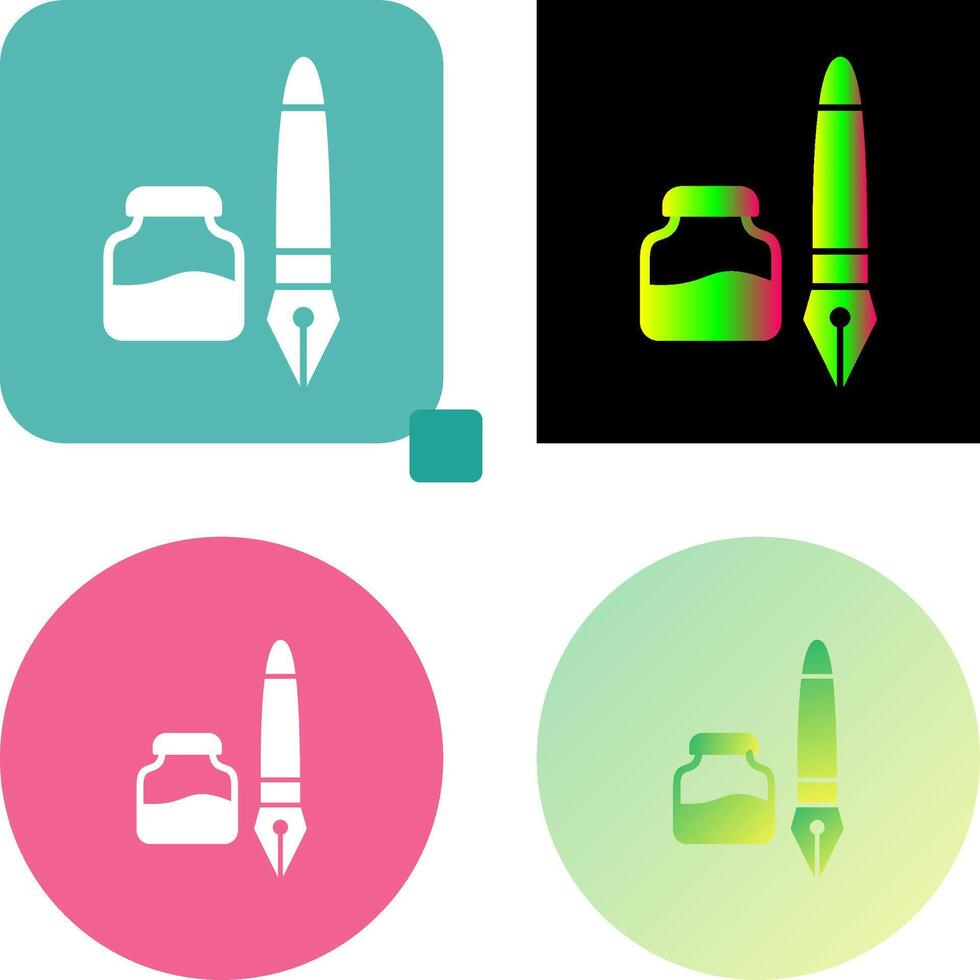 Ink and Pen Icon Design vector