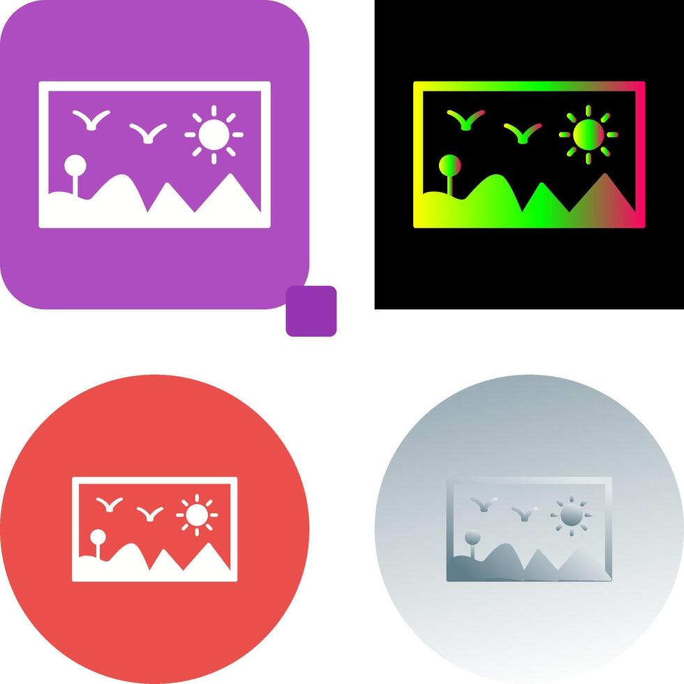 Painting Exhibit Icon Design vector