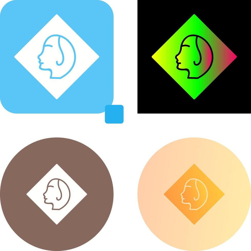 Painting of Woman Icon Design vector