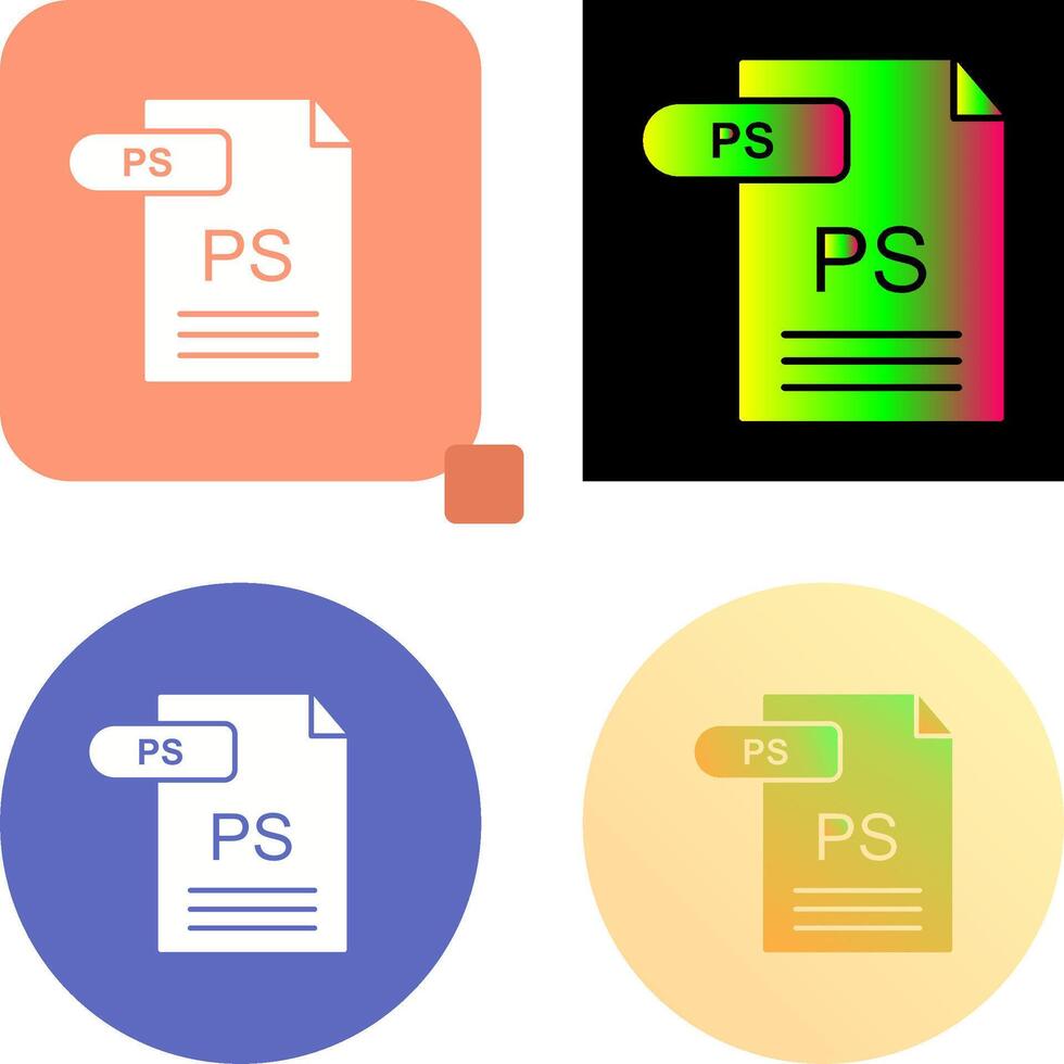 PS Icon Design vector