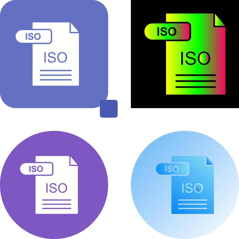 ISO Icon Design vector