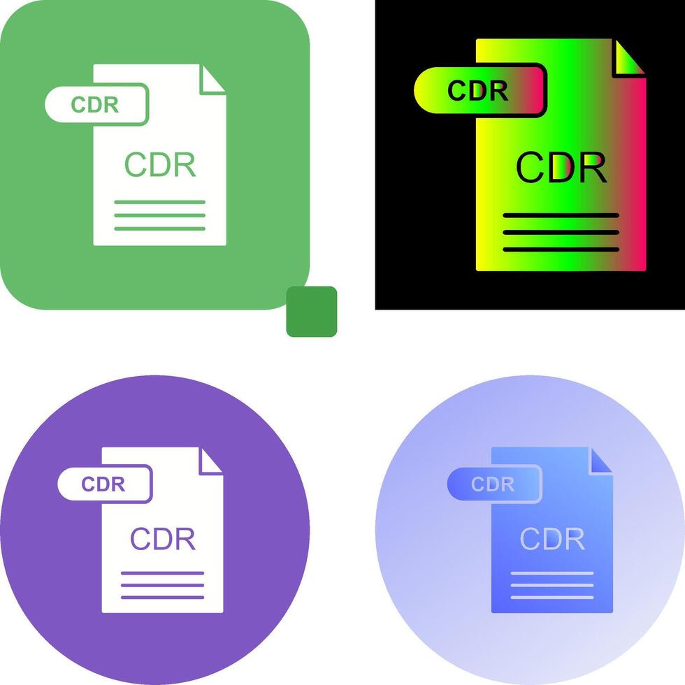 CDR Icon Design vector