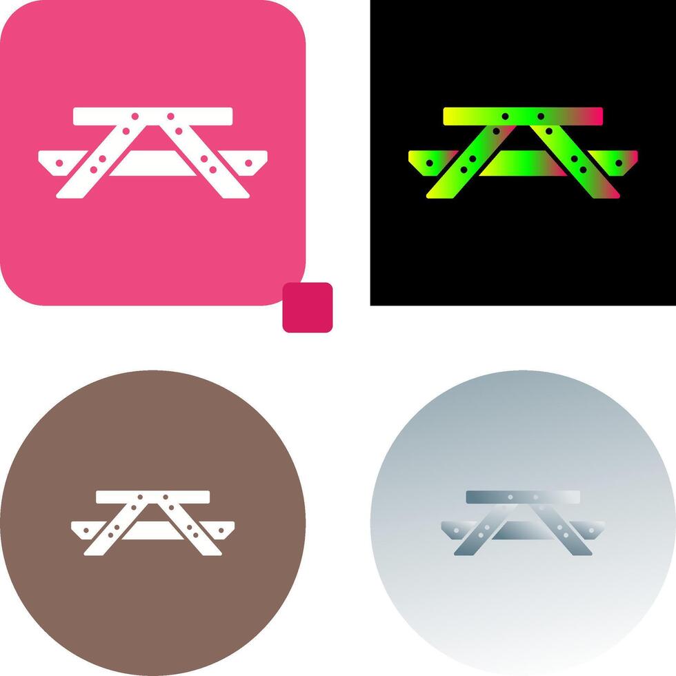 Picnic of Table Icon Design vector