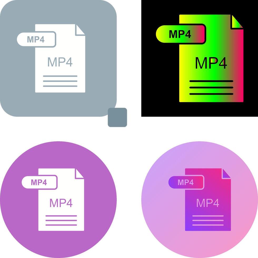 MP4 Icon Design vector