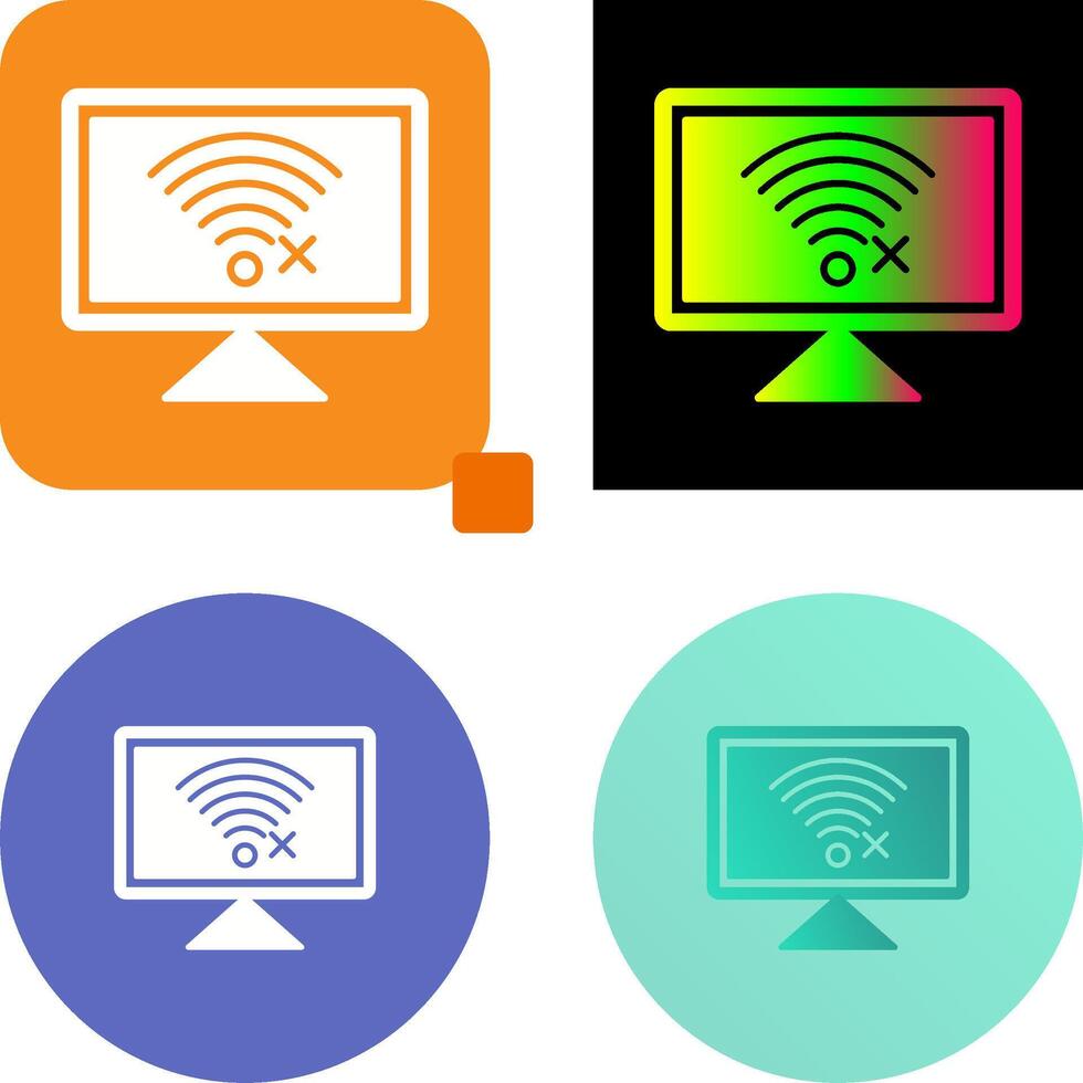 Disconnected Network Icon Design vector
