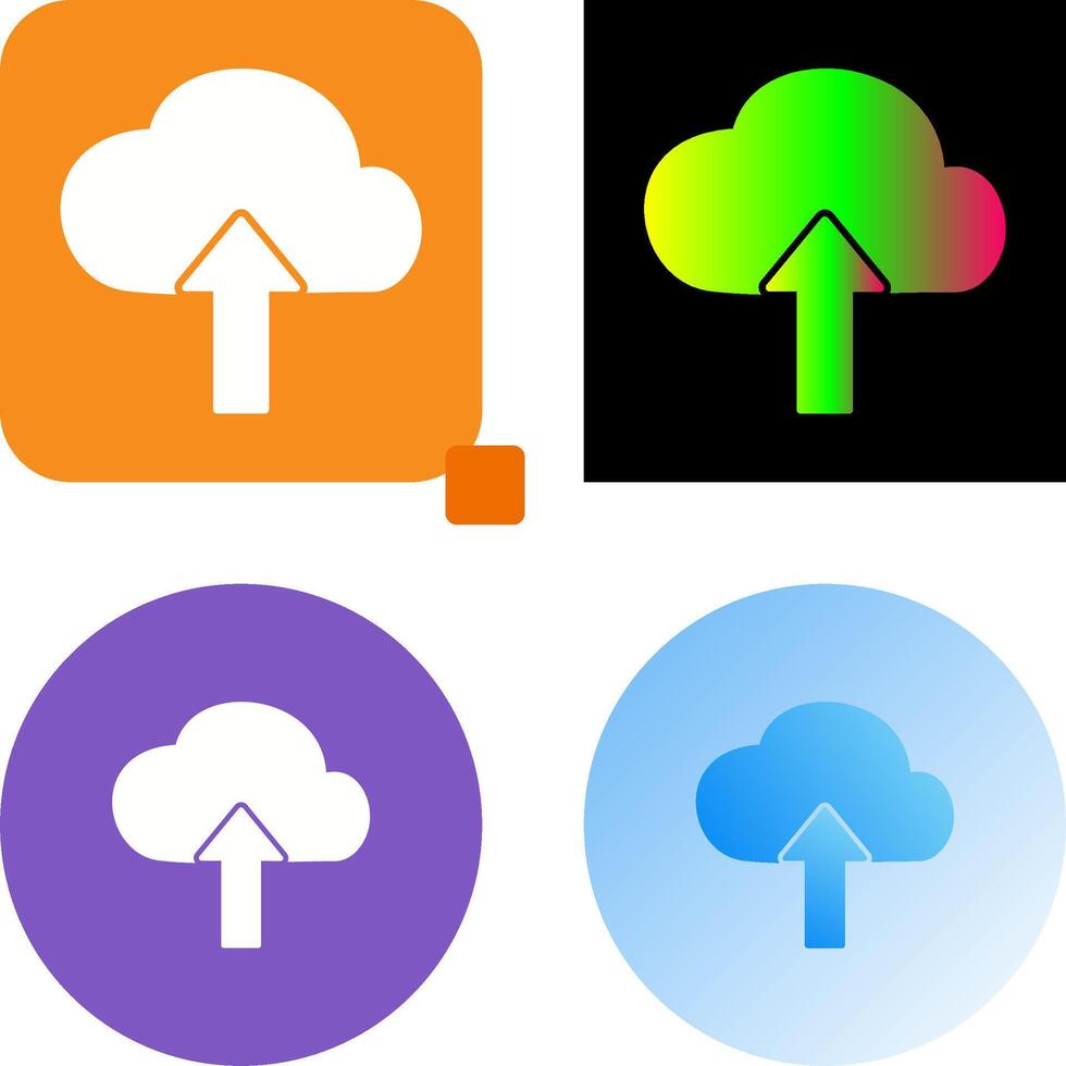 Upload to Cloud Icon Design vector