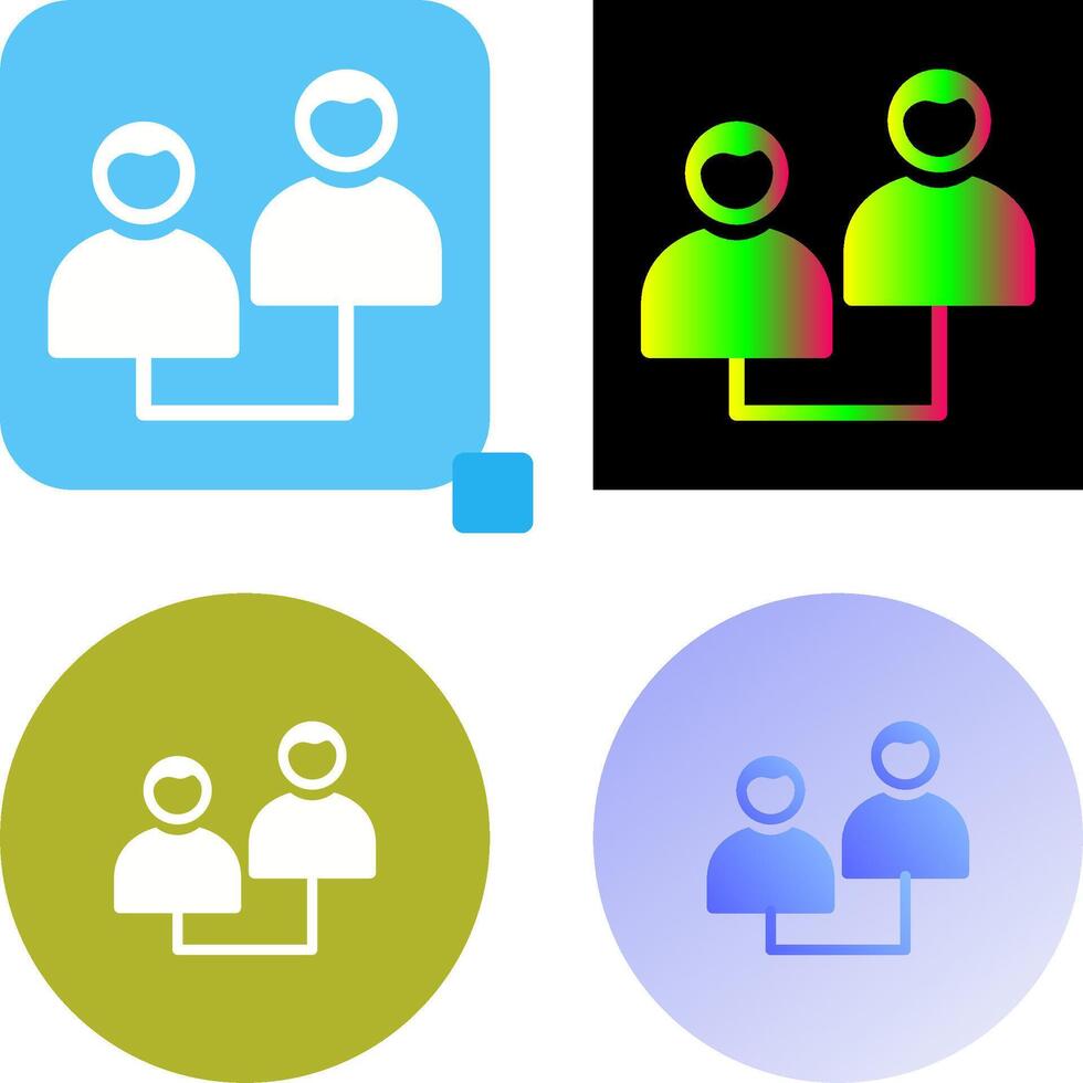 Connected Profiles Icon Design vector