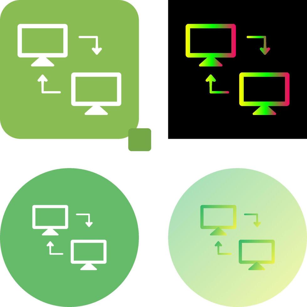 Sharing Systems Icon Design vector