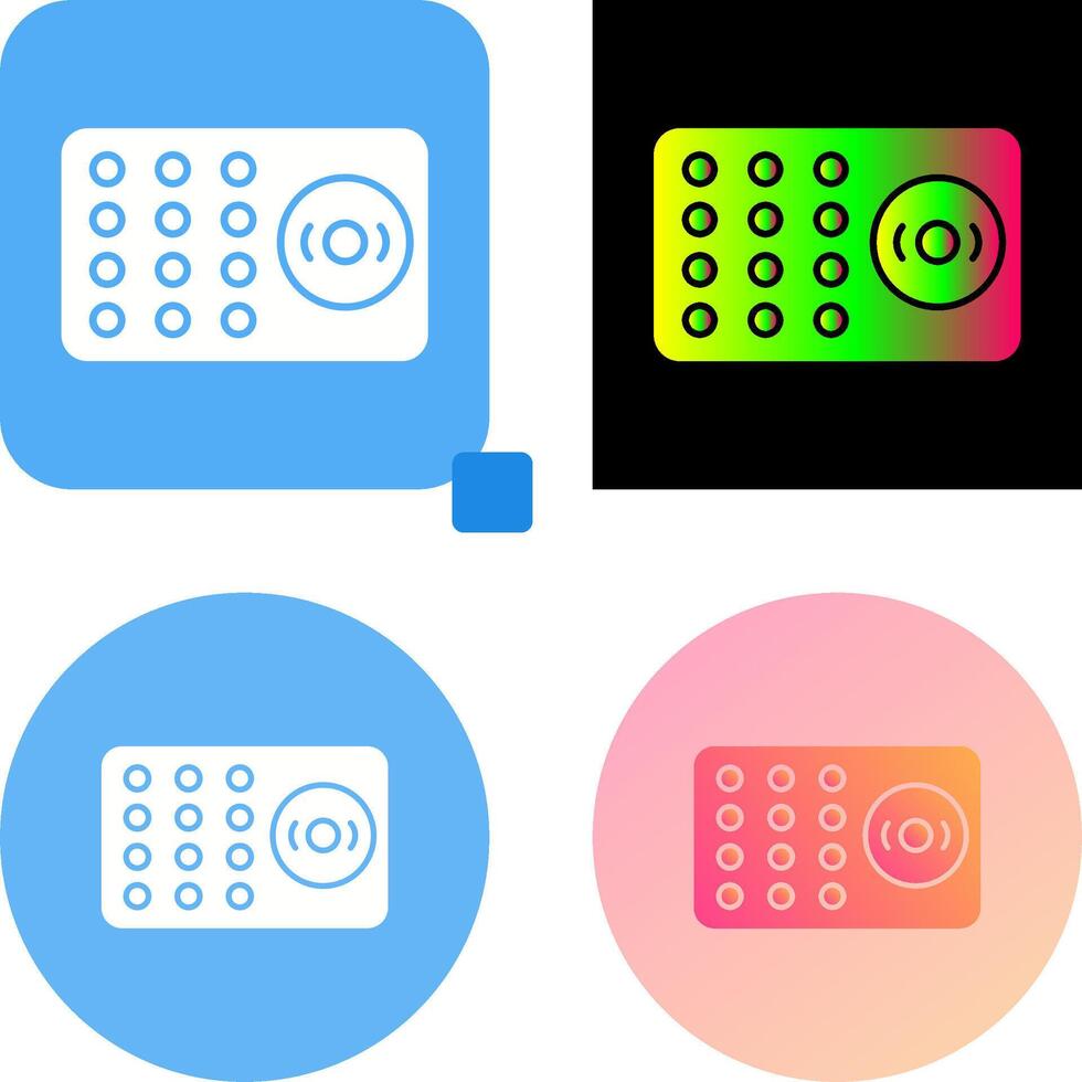 Unique Ring Alarm Icon Design vector