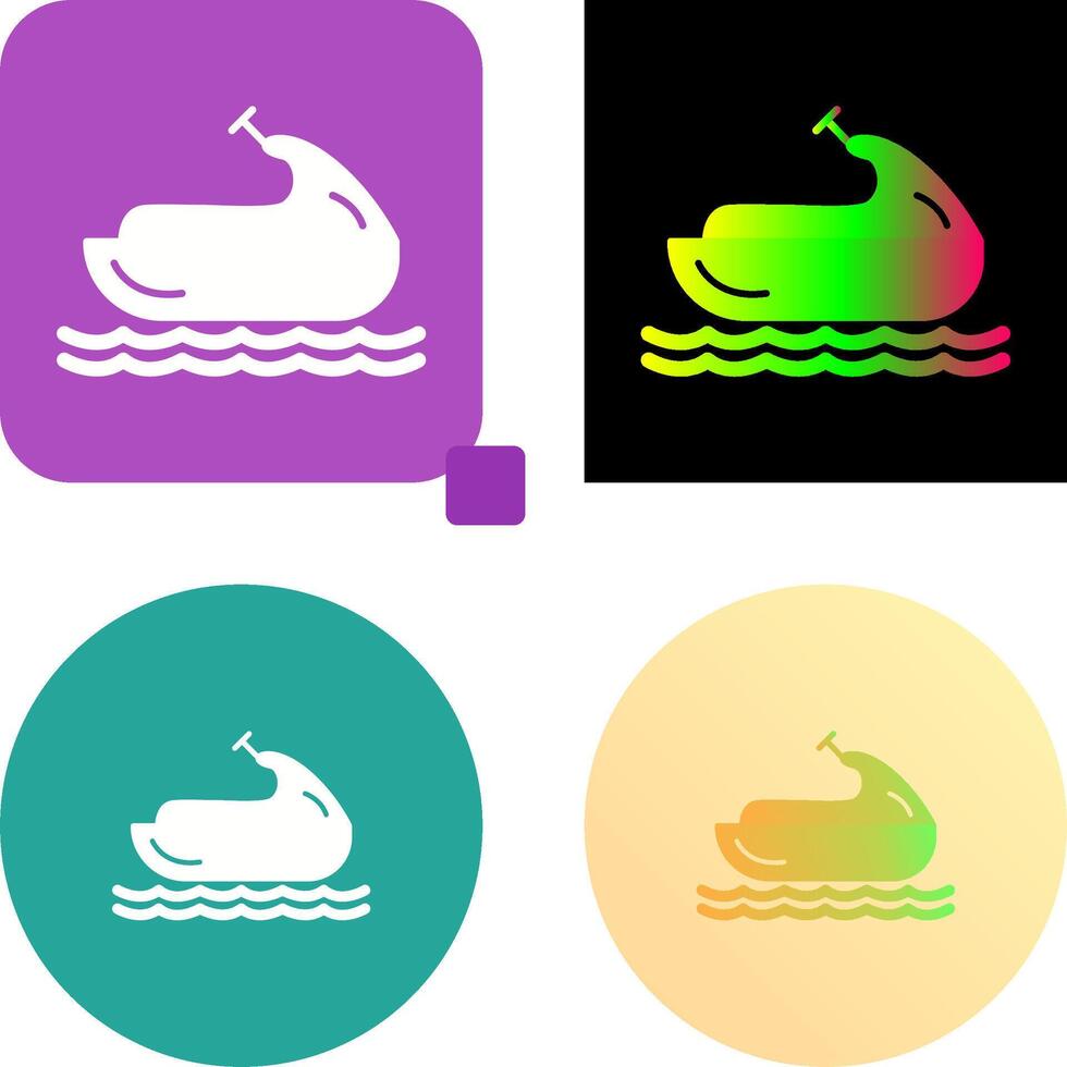 Jet Ski Icon Design vector