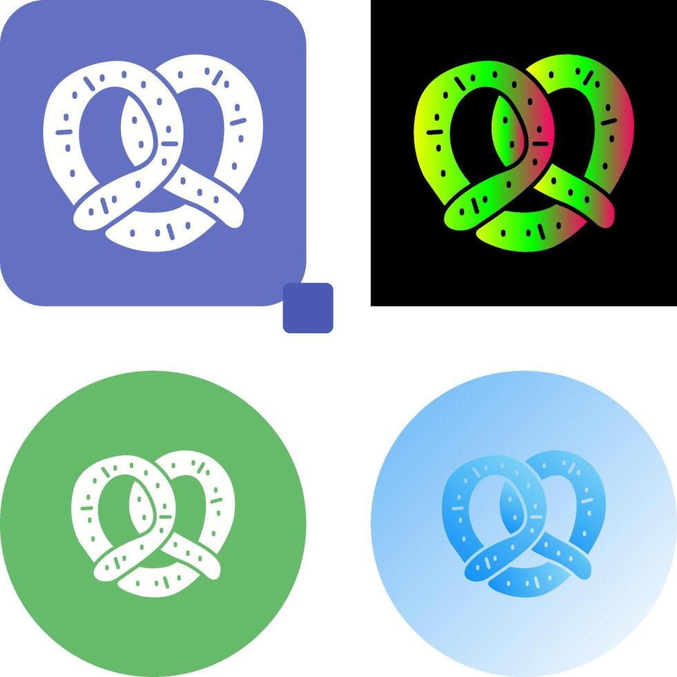 Pretzel Icon Design vector