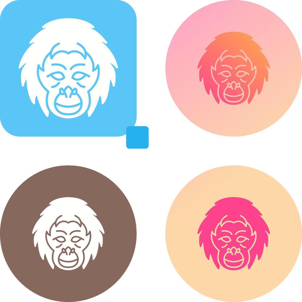 Orangutan Icon Design vector