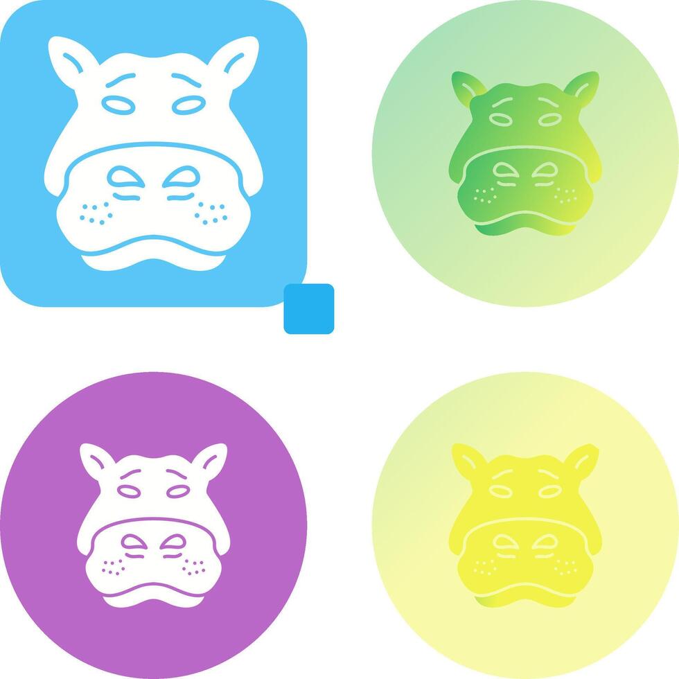 Hippo Icon Design vector