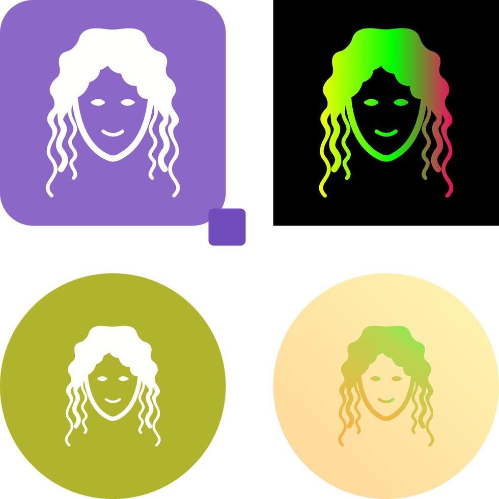 Hair Curly Icon Design vector