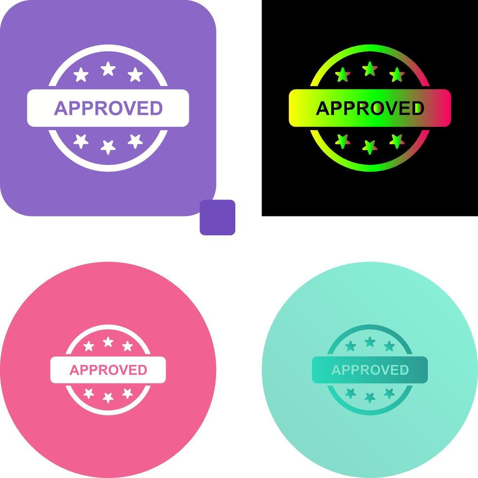 Approved Icon Design vector