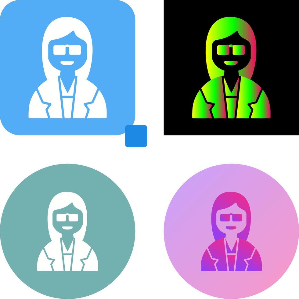 Unique Female Professor Icon Design vector