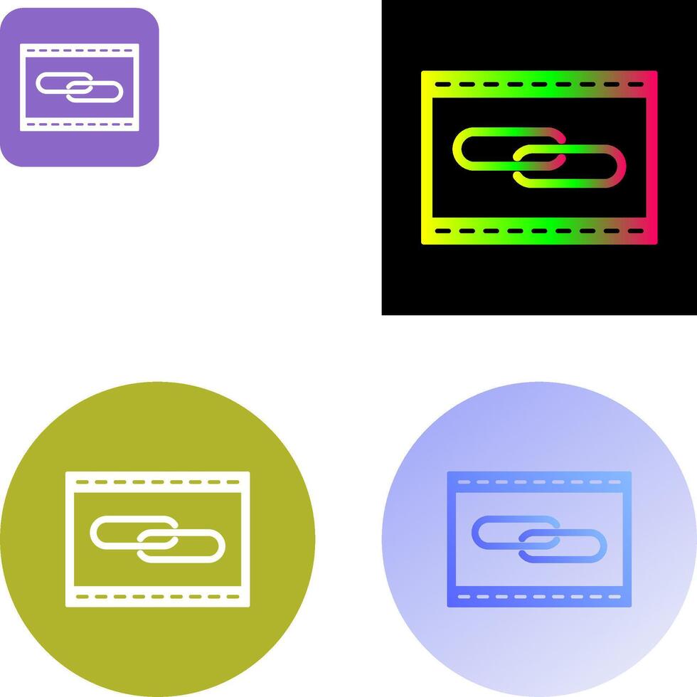 Unique Link Optimization Icon Design vector