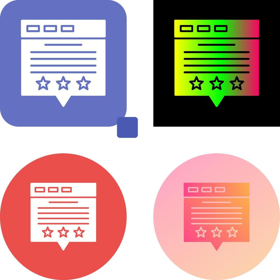 Review Icon Design vector