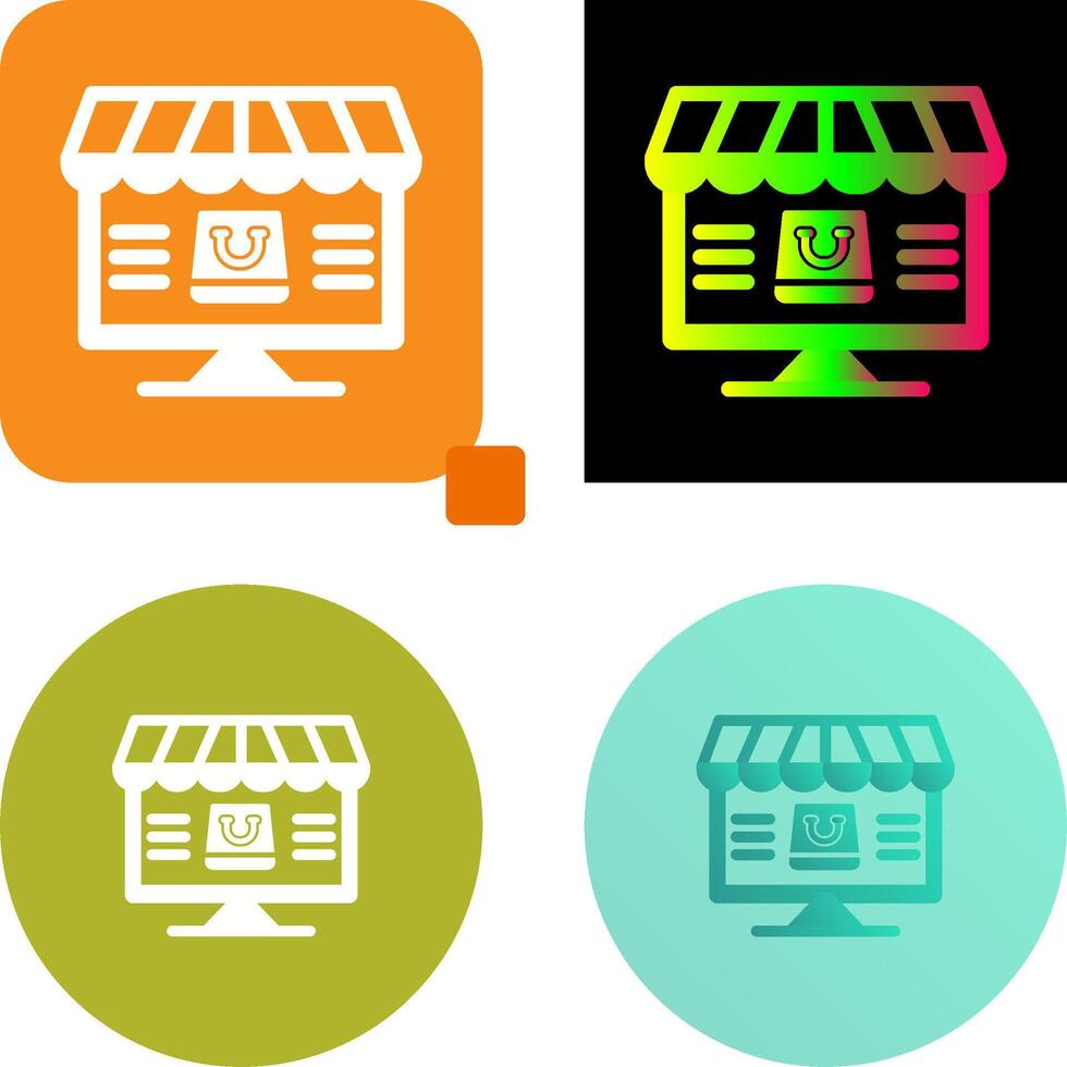 Online Shopping Icon Design vector
