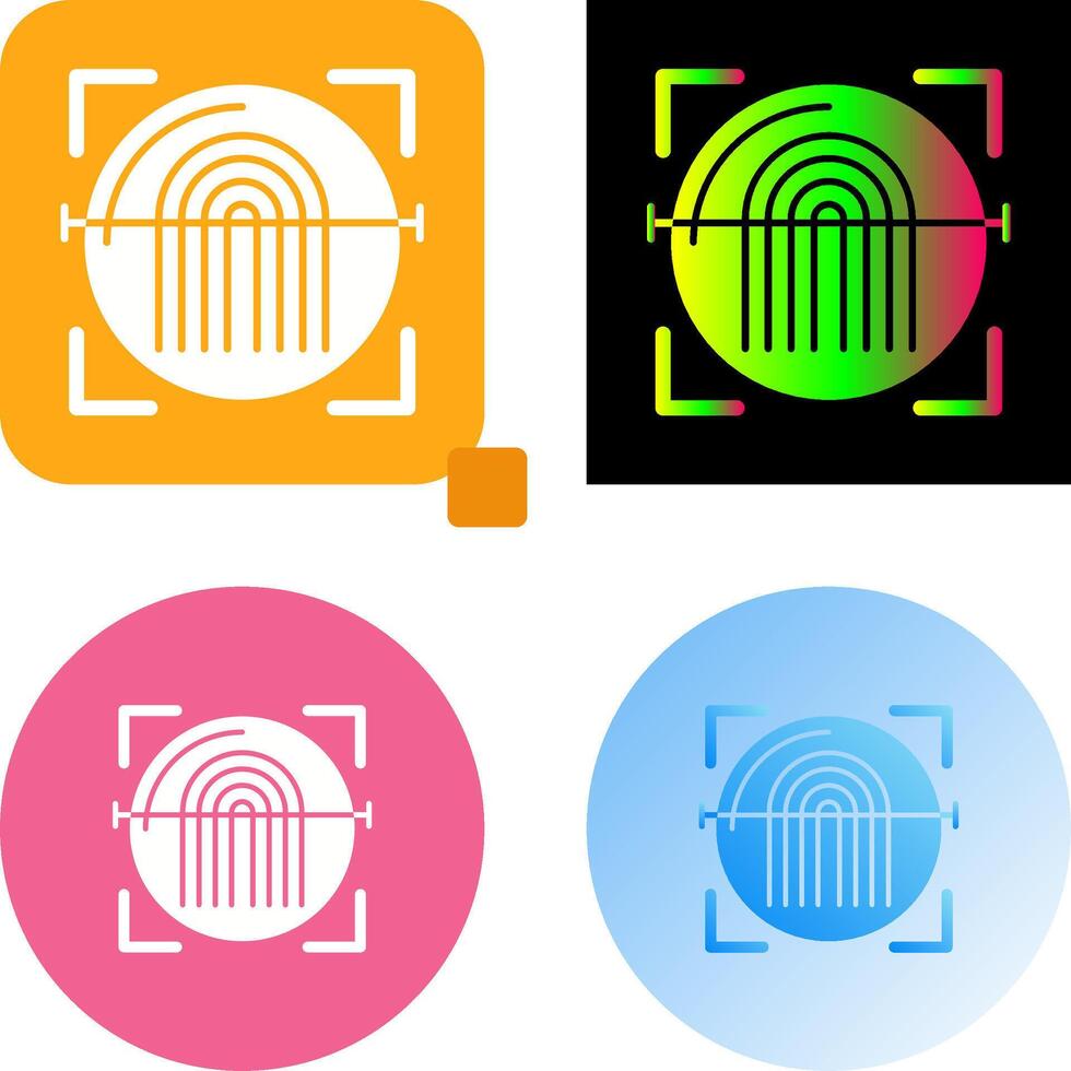 Fingerprint Scanner Icon Design vector