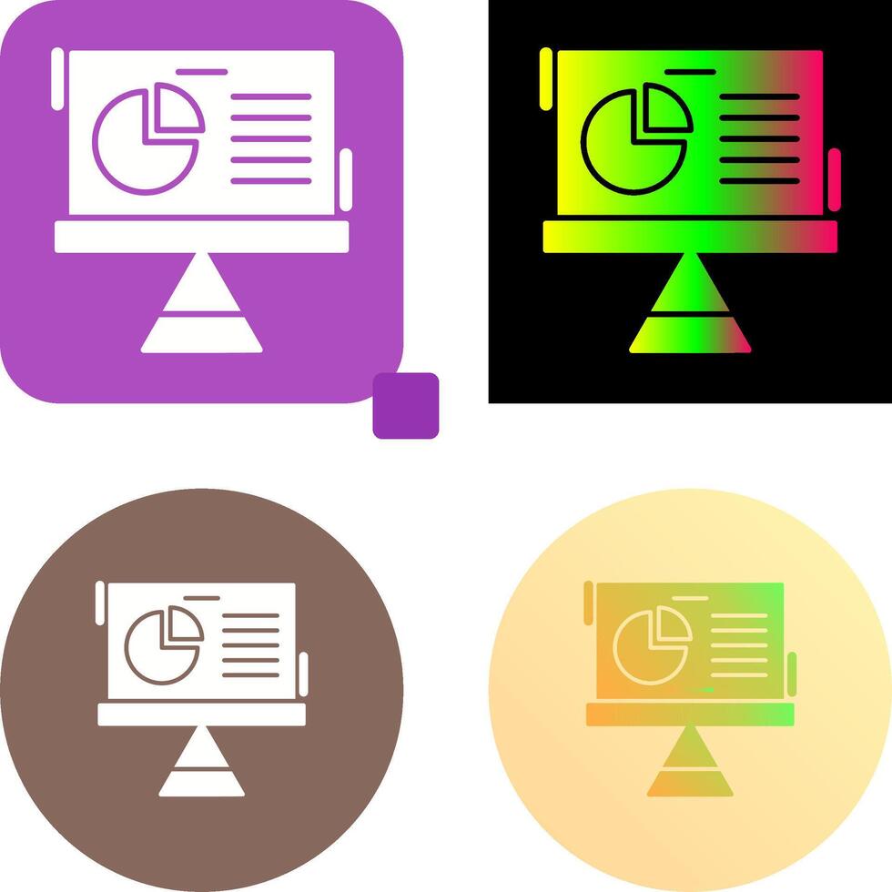 Pie Chart Icon Design vector